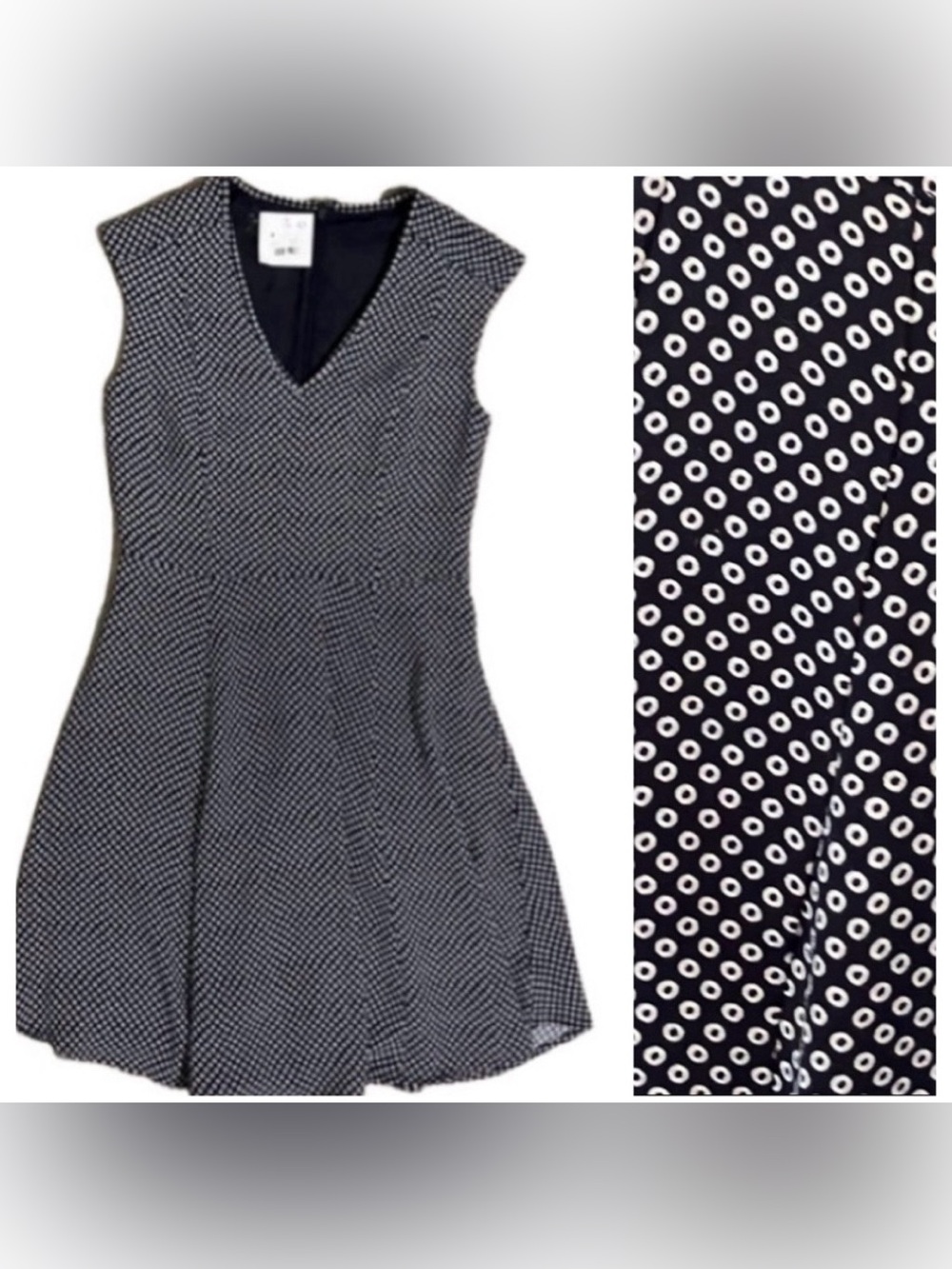 Ann Taylor Blue White Polka Dot Fit and Flare Mini Dress Size 2
